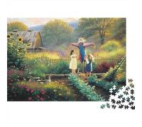 Scarecrow & Niños Puzzles 1000 Piezas Reciclado Papel Vegetable Garden Puzzle for Niños Divertido Regalo & Actividad for Home Great Regalo for Child‘s Cumpleaños 70x50cm/1000pcs