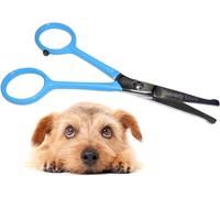 Scaredy Cut Tijeras de Aseo Tiny Trim, para Mascotas pequeñas con Punta Roma, de 11,5 cm, para Oreja, Nariz, Cara, Pata, para Gatos, Perros y Todas Las Mascotas, de Color Azul
