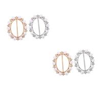 Scarf Accessories Knotted Buckles Trendy Pearl Buckle Retro Clothes Clasp Clips Silk Scarves Side Neckerchief Vintage Rings Alloy