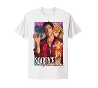 Scarface Movie Al Pacino Poster Graphic Movie Film T-Shirt White L