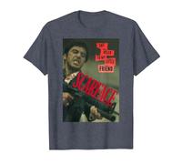 Scarface Say Hello To My Little Friend Photo Camiseta, Hombre, Azul Jaspeado, S