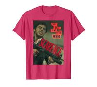 Scarface Say Hello To My Little Friend Photo Camiseta, Hombre, Rojo Jaspeado, XL