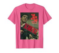 Scarface Say Hello To My Little Friend Photo Camiseta, Hombre, Rosa Jaspeado, L