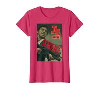 Scarface Say Hello To My Little Friend Photo Camiseta, Mujer, Rojo Jaspeado, 3XL