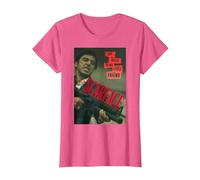 Scarface Say Hello To My Little Friend Photo Camiseta, Mujer, Rosa Jaspeado, XL