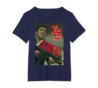 Scarface Say Hello To My Little Friend Photo Camiseta, Mujer Tallas Grandes, Azul Marino, 1XL Grande