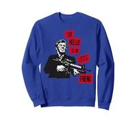 Scarface Say Hello To My Little Friend Portrait Sudadera, Unisex para Adultos, Azul Real, XXL