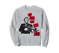 Scarface Say Hello To My Little Friend Portrait Sudadera, Unisex para Adultos, Gris Jaspeado, XL