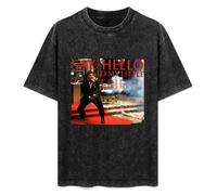 Scarface Say Hello to My Little Friend Tony Montano Movie Mens T-Shirt Black Unisex tee L
