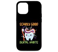 Scarily Buenos Hábitos Dentales Odontología Dental Halloween Carcasa para iPhone 12/12 Pro