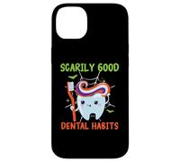 Scarily Buenos Hábitos Dentales Odontología Dental Halloween Carcasa para iPhone 14 Plus