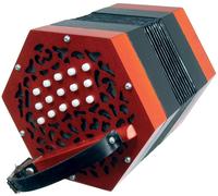 Scarlatti 30 Llave C/G Anglo Concertina Calado Madera Extremos De Música