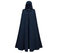 Scarlet Darkness Capa medieval renacentista con capucha para mujer, disfraz de hobbit, para Halloween, azul marino medianoche