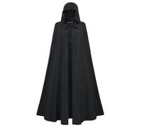 Scarlet Darkness Capa medieval renacentista con capucha para mujer, disfraz de hobbit, para Halloween, color negro