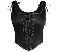 Scarlet Darkness Corsé renacentista vintage para mujer, Negro -, 6