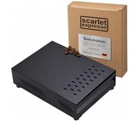 Scarlet Espresso | Cajón sureño "Profesional" para posos de café, recipiente para escurridor, soporte de filtro, bastón de goma, acero inoxidable/recubrimiento en polvo, 250 x 350 x 80 mm (negro)