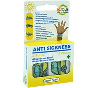 scarlet health Banda de acupresión «Sea», 1 par contra náuseas y enfermedades marinas, para adultos y niños, banda antináuseas para la muñeca, 2 bandas elásticas (coche amarillo)