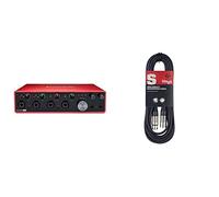 Scarlett 18i8 3rd Gen & Stagg SMC6 - Cable para micrófono XLRf a XLRm, Negro, 6 m