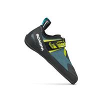 SCARPA Origin VS - Zapatos de escalada para hombre, para gimnasio, boulder y escalada deportiva, Petrol/Lime, 15-15.5