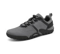 Scarpe Barefoot a pianta Larga da Corsa e Sportive, ideali per Fitness, Trail Running e passeggiate, Colore Grigio, Taglia 45 EU