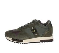 Scarpe Blauer Sneaker Running Mod. Queens in Suede/Tessuto Dark Brown uomo U21BU01