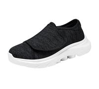 Scarpe da Diabete da Donna Scarpes da Passeggiata Traspirabili Regolabili Confortevoli Antiscivolo,Negro,40