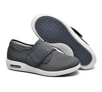 Scarpe Ortopediche Mujer con Strappo Zapatillas Deportivas de Malla sin Cordones para Mujer Zapatos con cojín de Aire para Mujer Zapatos para Caminar Tejidos elásticos (Color : Grey, Size : 37.5 EU