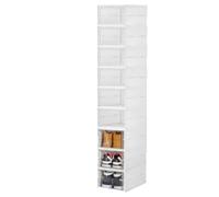 Scarpiera Armadio Possono Contenere | Scarpiera Da Ingresso con Divisorio | Scatola Pieghevole Trasparente Impilabile per Camera Da, Corridoio, Casa, Dormitorio, Stivali,