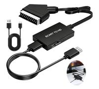 SCART a HDMI Convertidor, Scart a HDMI Conversor Full HD 720P/1080P Switch Video Audio Convertidor para TV Monitor Proyector STB VHS Xbox PS3 Sky DVD BLU-Ray