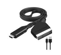 Scart to HDMI-Compatible Converter 1m Cable Switch AV Adapter for HDTV