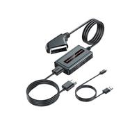 SCART to HDMI Converter - LECOO - USB Cable Model - 720p/1080p Resolution - Plug & Play - Black