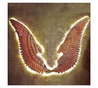 SCARVES Decoración De Pared De ala De Ángel LED, Luz Cálida, Escultura De Pared De Alas De Hierro Forjado Retro 3D Art Deco, for Comedor, Bar, Jardín, Cafetería (Color : Gold, Tamaño : 1.3m)