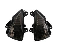 SCARXUSV para Kawasaki ER6N ER6F ER6R 2009-2011 2010 Intermitente Delantero para Motocicleta Luz Intermitente Lente Naranja Transparente Negra Luz de señal de Giro de Motocicleta(Negro)