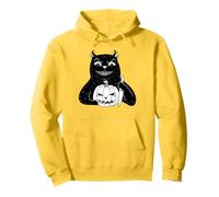 Scary Black Cat Halloween Vintage Gato Espeluznante gráfico Retro Sudadera con Capucha