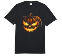 Scary Carved Pumpkin Face Jack O Lantern Halloween Costume Comfort Colors Adult Heavyweight T-Shirt