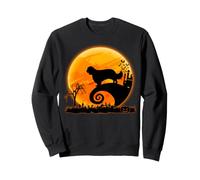 Scary Cavalier King Charles Spaniel Perro y Luna Halloween Sudadera