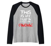 Scary GNOME Halloween Costume Scary Garden Cute GNOME Gift Camiseta Manga Raglan