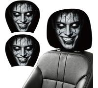 Scary Headrest Cover - Polyester Non-Slip Soft Washable Cushion