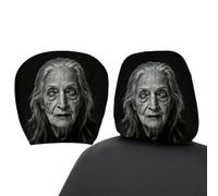Scary Headrest Covers 2 Pieces Universal Breathable Halloween Spooky