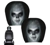 Scary Headrest Covers For Cars 2 Pieces Funny Spooky Halloween Design Ghost