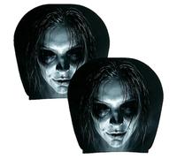 Scary Headrest Covers For Cars 2 Pieces Funny Spooky Halloween Design Ghost