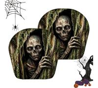 Scary Headrest Covers, Horror Automotive Interior With Creepy Face Design