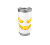 Scary Spooky Jack O Lantern Face Pumpkin Halloween Men Boys Vaso térmico de acero inoxidable de doble pared