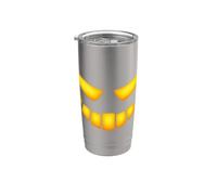 Scary Spooky Jack O Lantern Face Pumpkin Halloween Men Boys Vaso térmico de acero inoxidable de doble pared