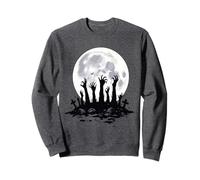 Scary Zombie Hands Luna Llena Horror Halloween Temporada Espeluznante Sudadera