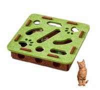 Scatola di arricchimento con Puzzle per Gatti, tiragraffi con Lima per unghie, campanello, Alternativa Antistress a tagliaunghie e smerigliatrici, per Gatti che graffiano e cacciano (Square 3)