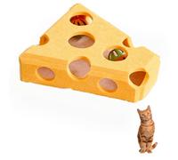 Scatola di arricchimento con Puzzle per Gatti, tiragraffi con Lima per unghie, campanello, Alternativa Antistress a tagliaunghie e smerigliatrici, per Gatti che graffiano e cacciano (Cheese)