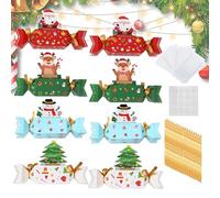 Scatola Di Natale Per Soldi - Doppia Gioia Rotolo Di Contanti | Scatola Estraibile Denaro Per Bambini Con 80 Sacchetti Trasparenti,Per Festa Di Compleanno Vacanza AdṛBambini Albero Di Natale
