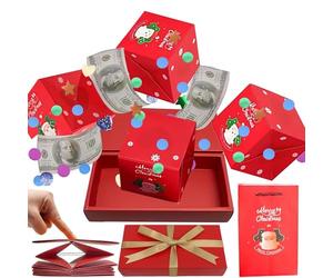 Scatola Natale Rimbalzante Piegevole DIY Regalini Forniture Raduni Festivi Famiglia Amici Insegnanti Divertente Accessorio Decorativo Creativo | per Festa Natale Casa Evento Sociale