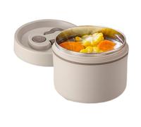 Scatola Portapranzo - Contenedor de 650 ml en Acciaio Inossidabile a Doppio Compartimento, 3,74 pollici Contenitore Isolante per Cibo Caldo, Per Studenti Insegnanti Donne Uomini Adulti Giovani